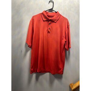 Links Edition Red Polo Shirt L/G Mens Short Sleeve Collared Golf Top